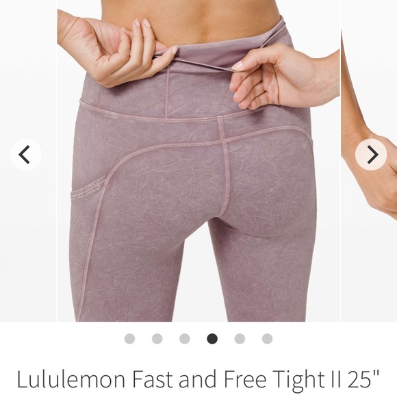 Fast and free II , size 4 , 25inch lululemon leggings, “ice dye” - Picture 2 of 15